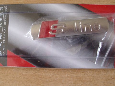 Emblema S-line 7X1.5 cm mat pt portbagaj