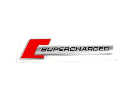 Emblema "SUPERCHARGED" culoare Crom ERK AL-150923-25