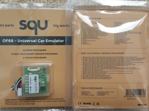 Emulator SQU auto universal - IMMO, Tacho, Senzor scaun, airbag, ESL, EZS