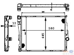 Enterx radiator pt bmw 3(e46),z4(e85),modelele fara ac/