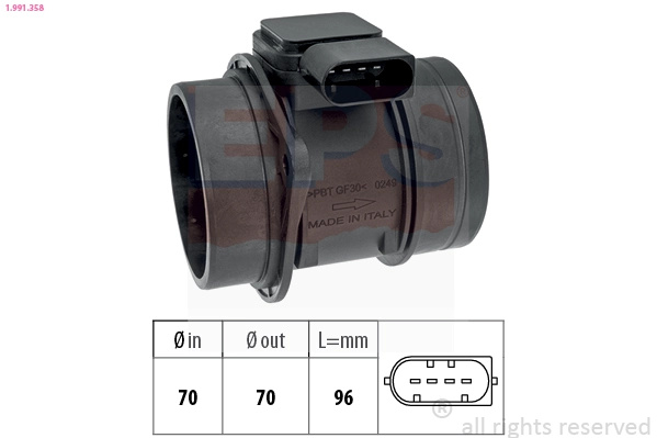 EPS senzor debit aer 1.991.358 se potriveste la SM