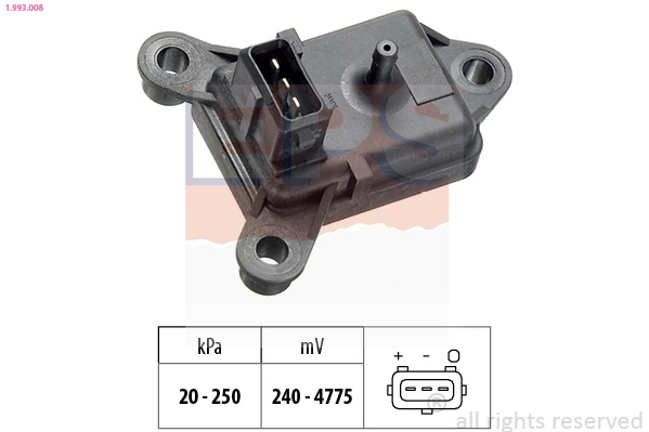 EPS senzor presiune aer 1.993.008 la LANCIA DELTA I (831_) 1986 1987 1988 1989 1990 1991 1992 1993 1994