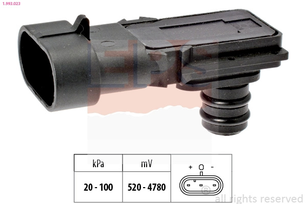 EPS senzor presiune aer 1.993.023 la VAUXHALL VIVARO A platou / sasiu (X83) 2003 2004 2005 2006 2007 2008 2009 2010 2011 2012 2013 2014