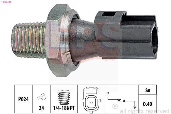 EPS Senzor presiune ulei 1.800.145 pentru masina FORD FOCUS I Turnier (DNW) BHDA; BHDB 1753cc 75cp 55kW 1999 2000 2001 2002 2003 2004 2005