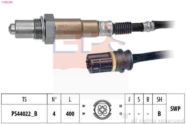 EPS Sonda Lambda 1.998.284 model MERCEDES-BENZ CLK (C208) 2000 2001 2002