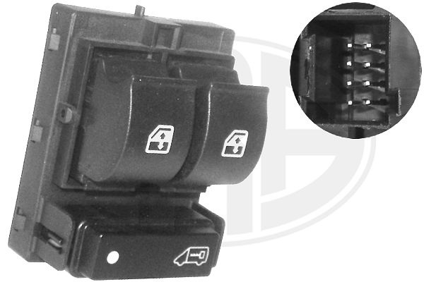 ERA comutator,macara geam 662408 montare fata stanga la masina CITROEN JUMPER II bus 2006 2007 2008 2009 2010 2011 2012 2013 2014 2015 2016 2017 2018 2019 2020