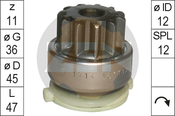 ERA cuplaj unisens,demaror ZN1714 pentru FORD FOCUS II (DA_, HCP, DP) 2004 2005 2006 2007 2008 2009 2010 2011 2012