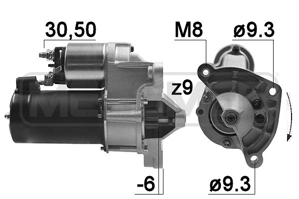 ERA starter 220044A model CITROEN C2 ENTERPRISE (JG_) HFX (TU1JP); HFX (TU1A) 1124cc 60cp 44kW 2003 2004 2005 2006 2007 2008 2009