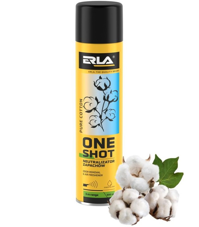 Erla One Shot Spray Indepartat Mirosuri Pure Cotton 600ML R421