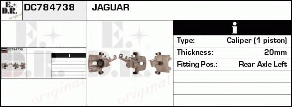 Etrier frana LAND ROVER DISCOVERY III LA TAA DELCOREMY DC784734