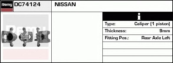 Etrier frana NISSAN QASHQAI QASHQAI +2 J10 JJ10 DELCOREMY DC74124