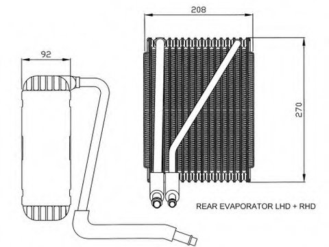 Evaporator aer conditionat 36044 NRF pentru Vw Sharan Ford Galaxy Seat Alhambra