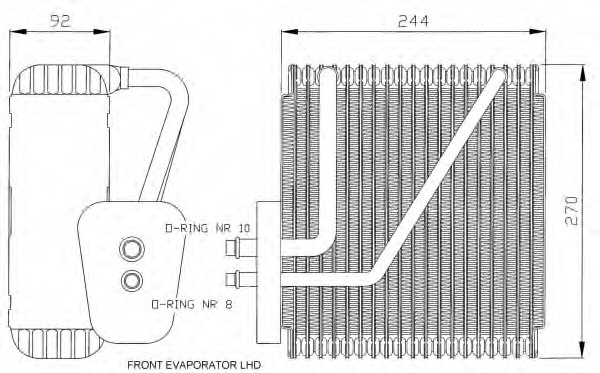 Evaporator aer conditionat 36045 NRF pentru Vw Sharan Ford Galaxy Seat Alhambra