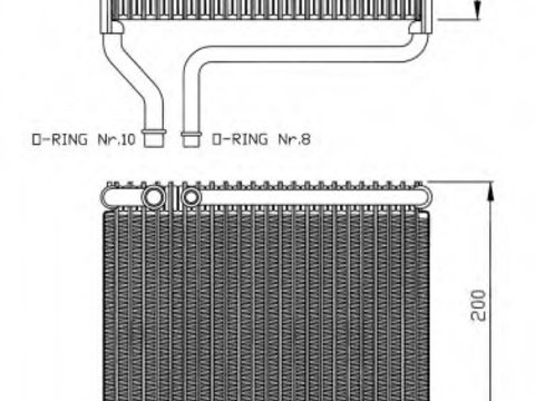 Evaporator aer conditionat 36099 NRF pentru Peugeot 206 Peugeot 206