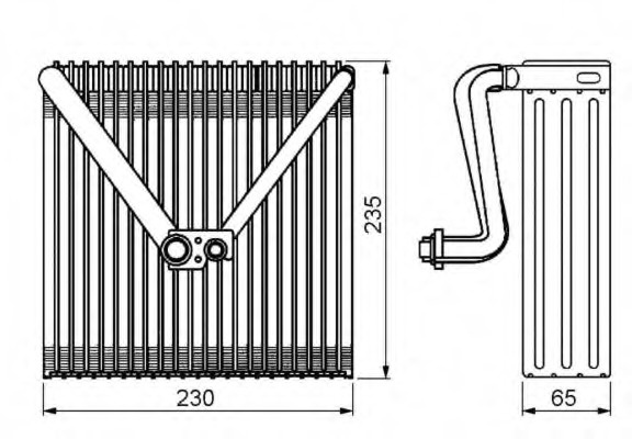 Evaporator aer conditionat 36141 NRF pentru Skoda Praktik Skoda Roomster Skoda Fabia Seat Ibiza Seat Cordoba Vw Derby Vw Polo Vw Fox