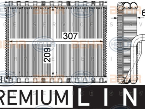 Evaporator,aer conditionat (8FV351331111 HELLA) BMW,BMW (BRILLIANCE)