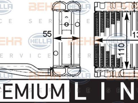 Evaporator,aer conditionat (8FV351331281 HELLA) MERCEDES-BENZ