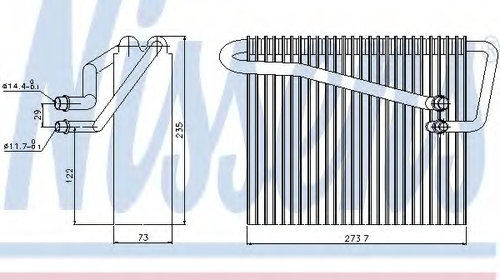 Evaporator aer conditionat 92301 NISSENS