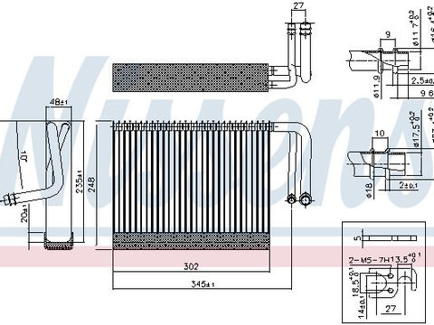 Evaporator aer conditionat 92327 NISSENS