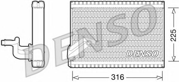 Evaporator,aer conditionat CITROEN C4 Picasso I (UD) (2007 - 2013) DENSO DEV21003 piesa NOUA