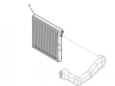 Evaporator aer conditionat Citroen Jumpy 2016-, Peugeot Boxer 2014-, Expert 2016-, 225x315x38mm, RapidAuto 23V1P8-1