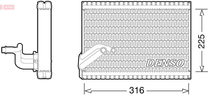 Evaporator, aer conditionat DENSO DEV21003