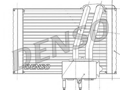 Evaporator aer conditionat DEV07005 DENSO pentru Fiat Scudo Peugeot Expert CitroEn Dispatch CitroEn Jumpy