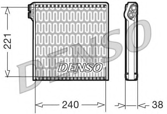 Evaporator aer conditionat ~ Fiat Ducato 2011 2012 2013 2014 2015 2016 2017 2018 2019 2020 2021 2022 2023 2024 ~ DEV09102 ~ DENSO