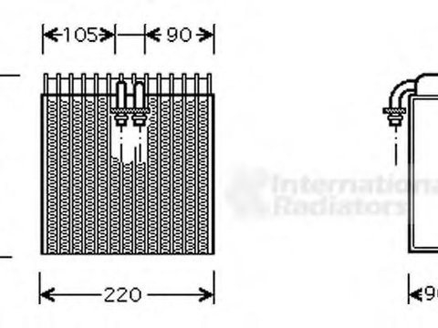 Evaporator,aer conditionat FIAT PUNTO (176), FIAT PUNTO Cabriolet (176C), FIAT BARCHETTA (183) - VAN WEZEL 1700V257