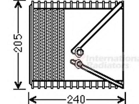 Evaporator,aer conditionat FIAT PUNTO (188), FIAT DOBLO (119), FIAT DOBLO Cargo (223) - VAN WEZEL 1700V381