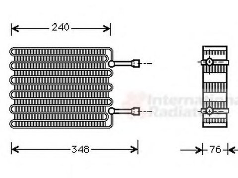 Evaporator,aer conditionat FORD FIESTA Mk IV (JA_, JB_), FORD COURIER caroserie (J5_, J3_), FORD KA (RB_) - VAN WEZEL 1800V022