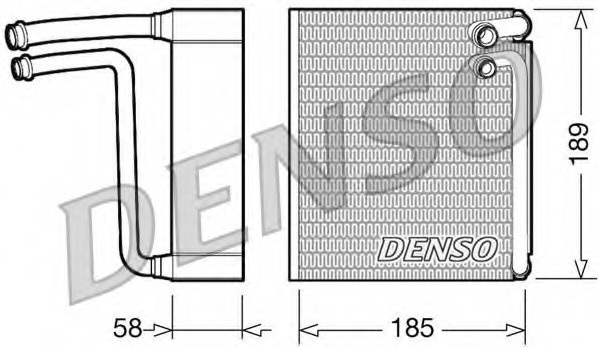 Evaporator aer conditionat ~ Ford Ka 2008 2009 2010 2011 2012 2013 2014 2015 2016 2017 2018 2019 2020 2021 2022 2023 2024 ~ DEV09025 ~ DENSO