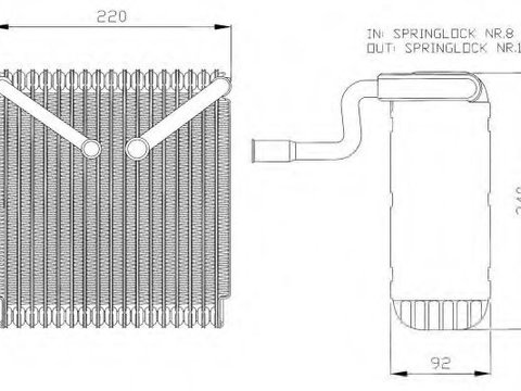 Evaporator,aer conditionat FORD MONDEO III (B5Y) (2000 - 2007) NRF 36043 piesa NOUA