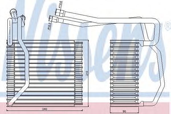 Evaporator,aer conditionat FORD TRANSIT caroserie (FA) (2000 - 2006) NISSENS 92194 piesa NOUA