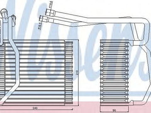 Evaporator aer conditionat FORD TRANSIT platou / sasiu (FM_ _, FN_ _) (2000 - 2006) NISSENS 92194