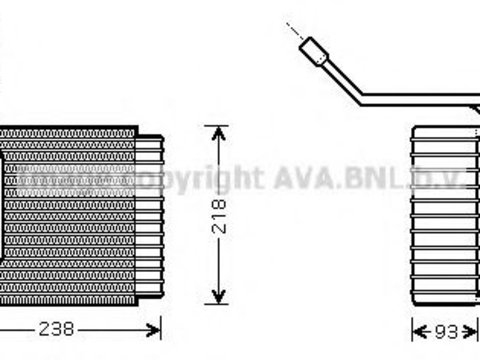 Evaporator aer conditionat FORD TRANSIT platou / sasiu (FM_ _, FN_ _) (2000 - 2006) AVA QUALITY COOLING FDV110