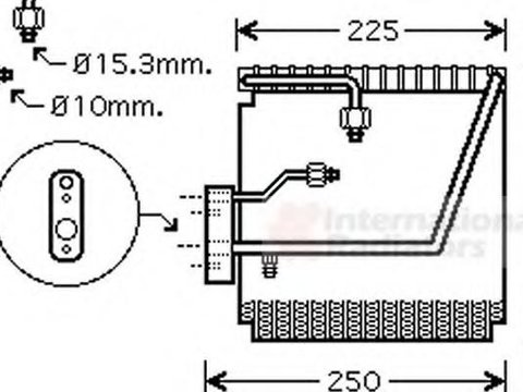 Evaporator,aer conditionat HONDA CIVIC Mk IV hatchback (MA, MB), HONDA Ballade VI limuzina (EJ, EK), HONDA CR-V I (RD) - VAN WEZEL 2500V198