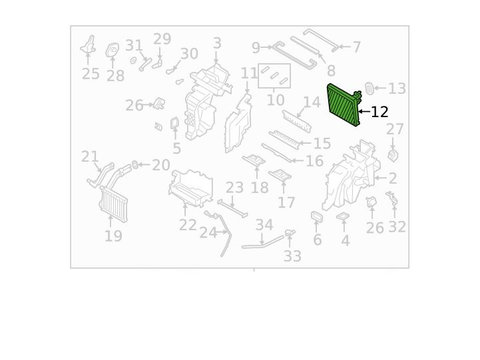 Evaporator aer conditionat Hyundai Santa Fe (Tm) 2018-, 270x280x45mm, RapidAuto 40K1P8-1