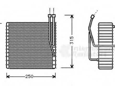 Evaporator,aer conditionat JEEP GRAND CHEROKEE (ZJ) - VAN WEZEL 2100V009