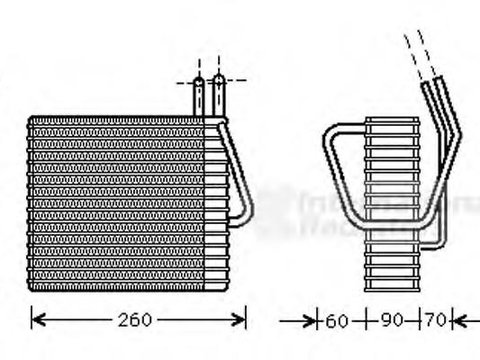 Evaporator,aer conditionat JEEP GRAND CHEROKEE (ZJ) - VAN WEZEL 2100V025
