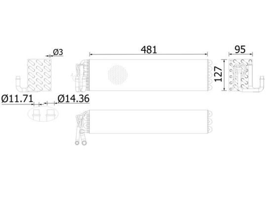 Evaporator, aer conditionat MAHLE AE 192 000S