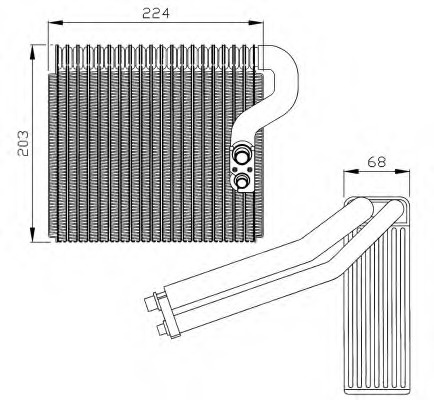 Evaporator aer conditionat ~ Mercedes-benz A-class 1997 1998 1999 2000 2001 2002 2003 2004 ~ 36063 ~ NRF