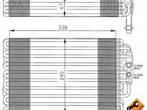 Evaporator,aer conditionat MERCEDES CLK (C208) (1997 - 2002) NRF 36034 piesa NOUA