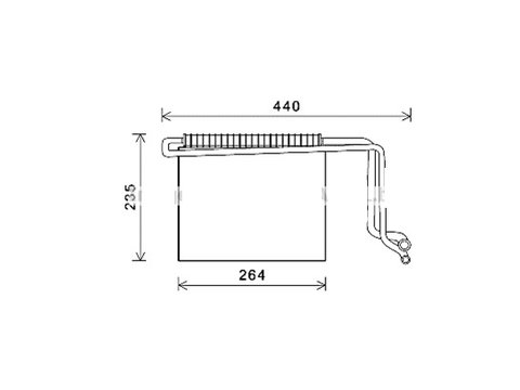 Evaporator aer conditionat Mercedes Vito/Viano (W639) 2003-2014, 235x265x65mm, RapidAuto 5040P8-1