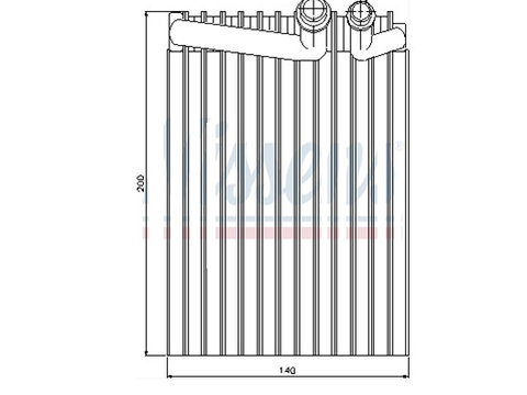 Evaporator aer conditionat Mercedes Vito/Viano (W639) 2003-2014, 200x140x65mm, RapidAuto 5040P8-3