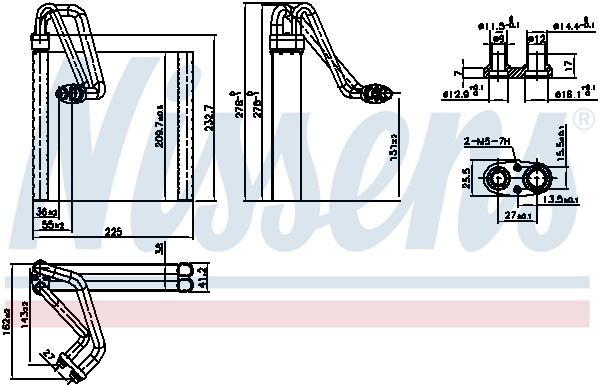 Evaporator, aer conditionat NISSENS 9235