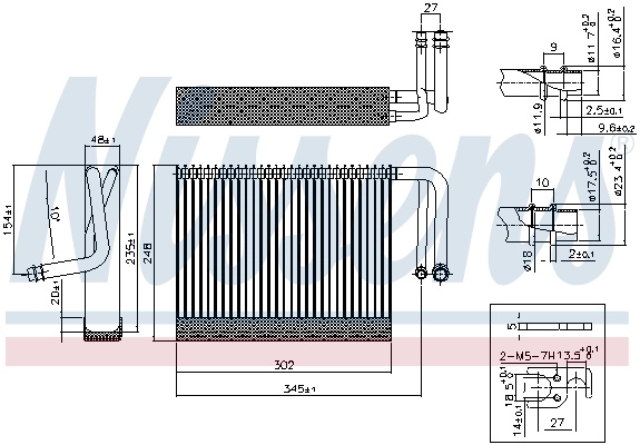 Evaporator aer conditionat Nissens ALPINA B5 combi (F11) 2010-2016 - 92327