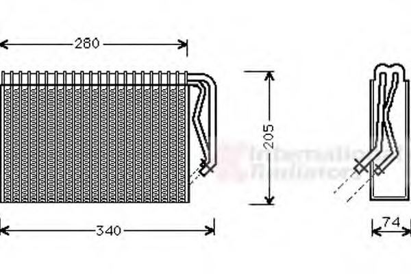 Evaporator,aer conditionat OPEL ASTRA F (56_, 57_), OPEL ASTRA F Cabriolet (53_B), OPEL ASTRA F hatchback (53_, 54_, 58_, 59_) - VAN WEZEL 3700V311