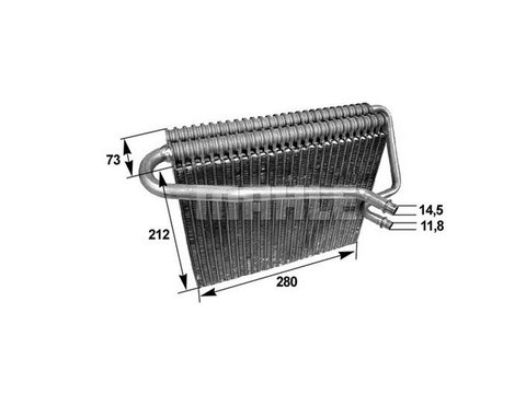 Evaporator aer conditionat Opel Astra G 1998-2009, Zafira 1999-2005, 280x235x74mm, MAHLE AE47000S