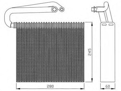 Evaporator,aer conditionat OPEL VECTRA C (2002 - 2016) NRF 36110